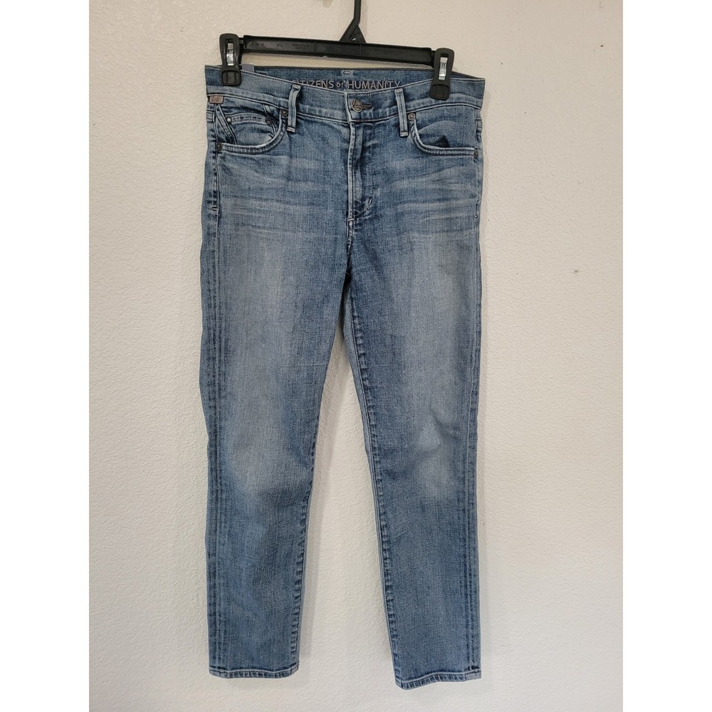 Citizens of Humanity Women's Blue Jeans Cotton Blend Size 27 Skinny Straight #16